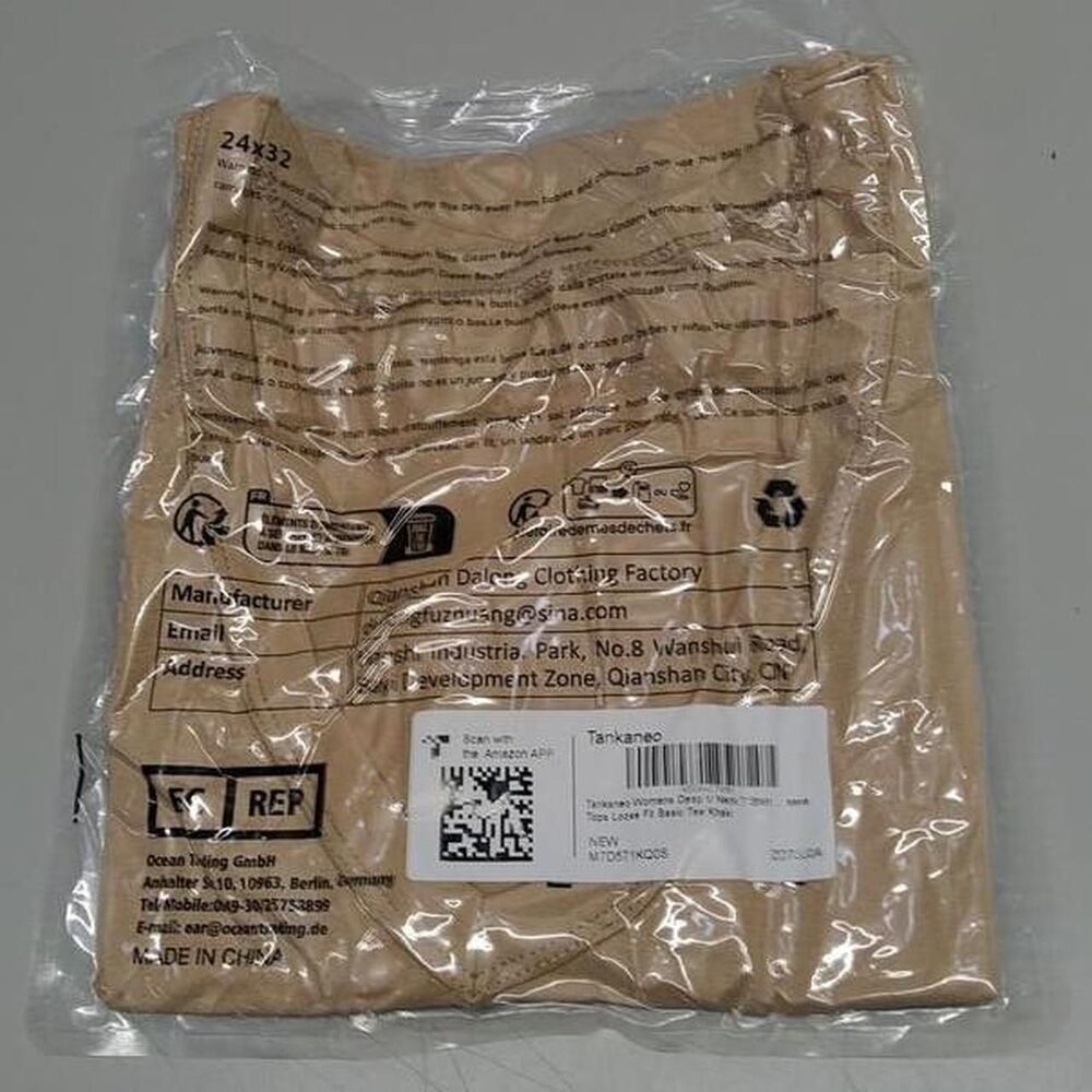 Brand new - Tankaneo Women's Tan and Cream T-shirt - Picture 7 of 8